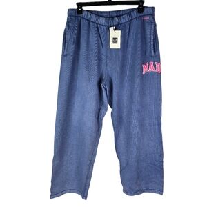 Gap Madhappy Womens XL Wide Leg Acid Wash Blue Pink Sweatpants